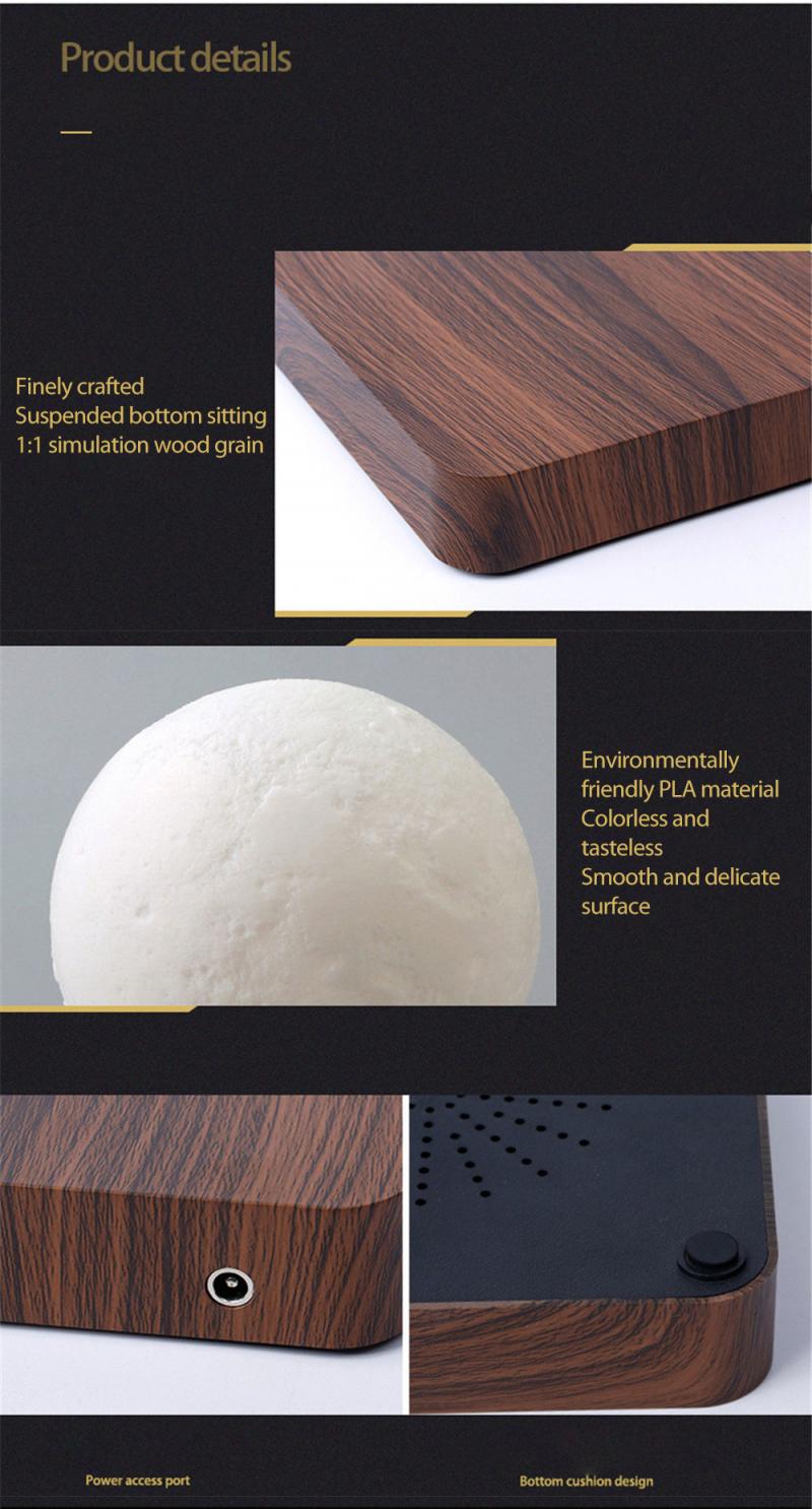 3D Print Moon Lamp Touch Magnetic Levitation Moon Lamp Night Light